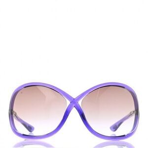 Tom Ford TF9 Whitney Cross Bridge Sunglasses 64mm Purple Oversized Womens Shades
